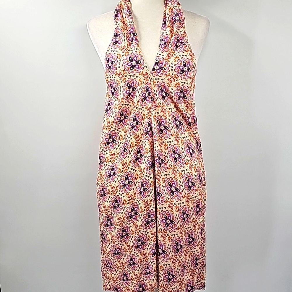 Free People Multicolor Floral Halter Dress